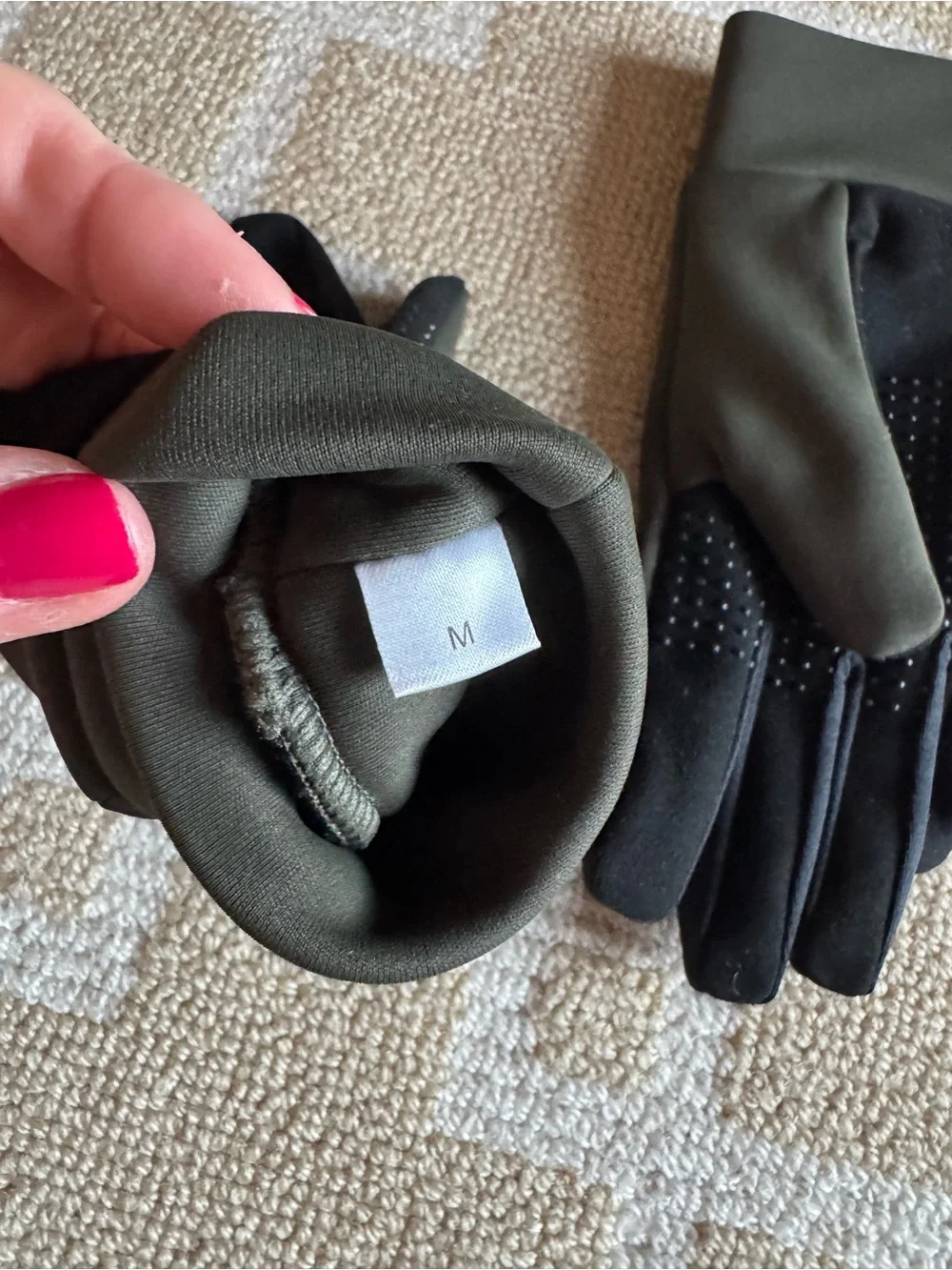 Burton Touchscreen Fleece Lined Gloves Olive Green Size Medium